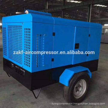 Qk7.5/8 Bule Yne163ra Air End 8bar/45kw Single-Stage Diesel Portable Air Compressor